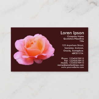 Tarjeta De Visita Rosa rosa - Chocolate oscuro