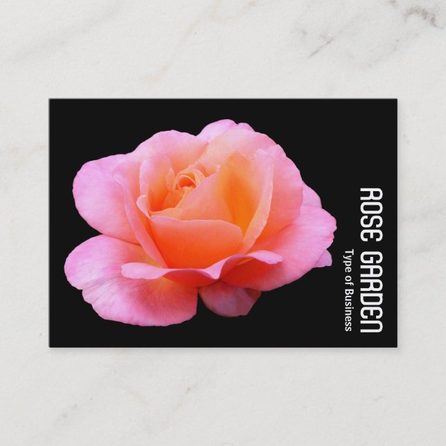 Tarjeta De Visita Rosa rosa - Negro (Anverso)