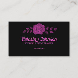 Tarjeta De Visita Rosa rosa negro llamativo