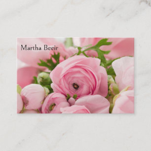Tarjeta De Visita Rosa rosa para tu negocio de la moda