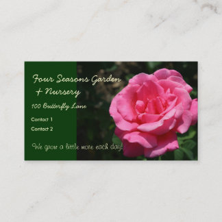 Tarjeta De Visita Rosa Rosa Profundo y Magnífico