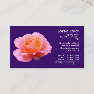 Tarjeta De Visita Rosa rosa - Púrpura profundo