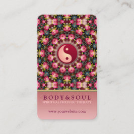 Tarjeta De Visita Rosa Rosa Rosa Feminine Beauty YinYang Holistic