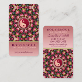 Tarjeta De Visita Rosa Rosa Rosa Feminine Beauty YinYang Holistic