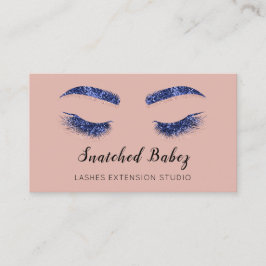 Tarjeta De Visita Rosa Rubor Microblading Makeup Eyelash Purpurina