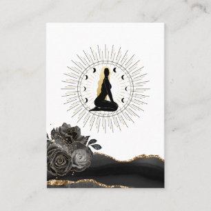 Tarjeta De Visita *~* Rosa Sun dice diosa mujer de luna de oro negra