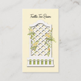 Tarjeta De Visita Rosa Trellis Tea Room Business Card