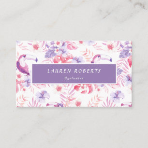 Tarjeta De Visita Rosa White Luxe Eyelashes