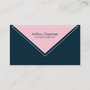 Tarjeta De Visita Rosa Y Azul