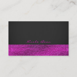 Tarjeta De Visita Rosa y gris glam moderna lentejuelas elegante chic