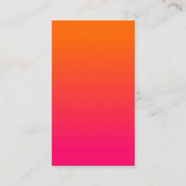 Tarjeta De Visita Rosa y Naranja Ombre (Anverso)