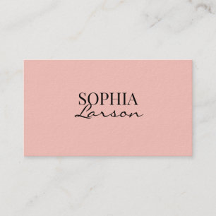 Tarjeta De Visita Rosa Y Negro
