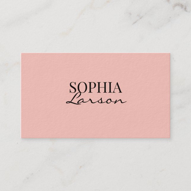Tarjeta De Visita Rosa Y Negro (Anverso)
