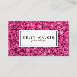 Tarjeta de visita rosada brillante de la