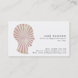 tarjeta de visita rosada de Hypnotherapist del