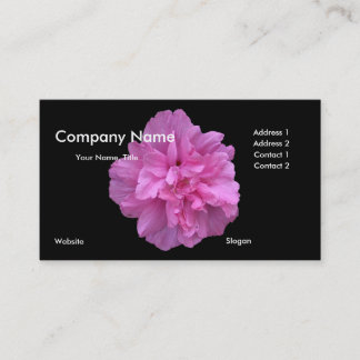 Tarjeta de visita rosada de la flor