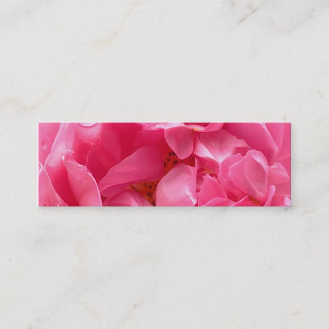 Tarjeta de visita rosada de la señal del Peony (Anverso)
