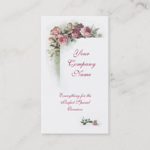 Tarjeta de visita rosada de los rosas del