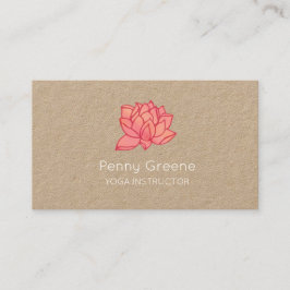 Tarjeta de visita rosada de Lotus