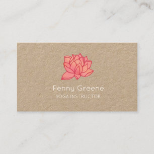 Tarjeta de visita rosada de Lotus