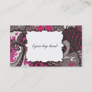 TARJETA DE VISITA ROSADA DE ROCKIN PAISLEY