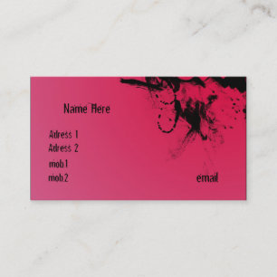 Tarjeta de visita rosada del Grunge