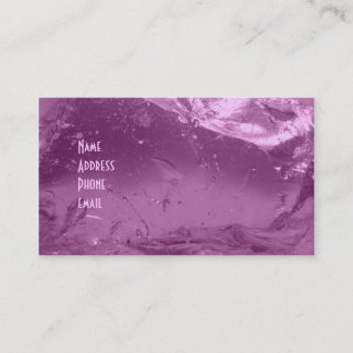 Tarjeta de visita rosada del hielo