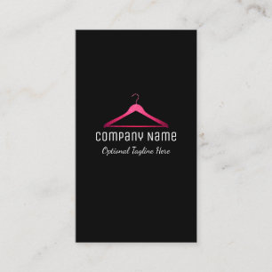 Tarjeta de visita rosada del logotipo de la