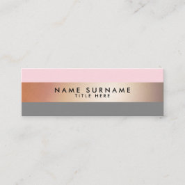 Tarjeta de visita rosada moderna elegante de