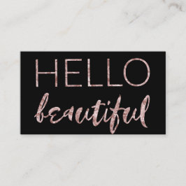 Tarjeta de visita rosada negra moderna de la cita