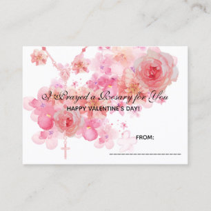Tarjeta De Visita Rosario católico Rosa Rosa Rosa San Valentín relig