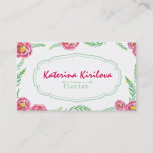 Tarjeta De Visita Rosas