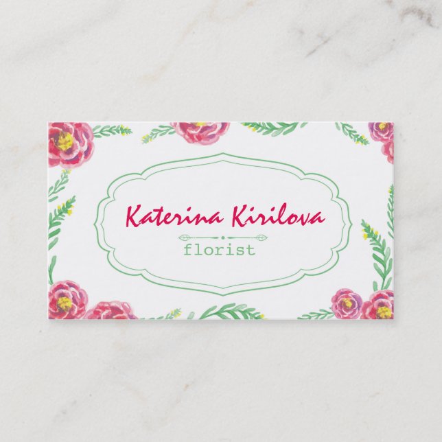 Tarjeta De Visita Rosas (Anverso)