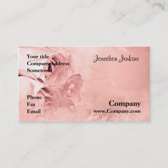 Tarjeta De Visita Rosas (Anverso)