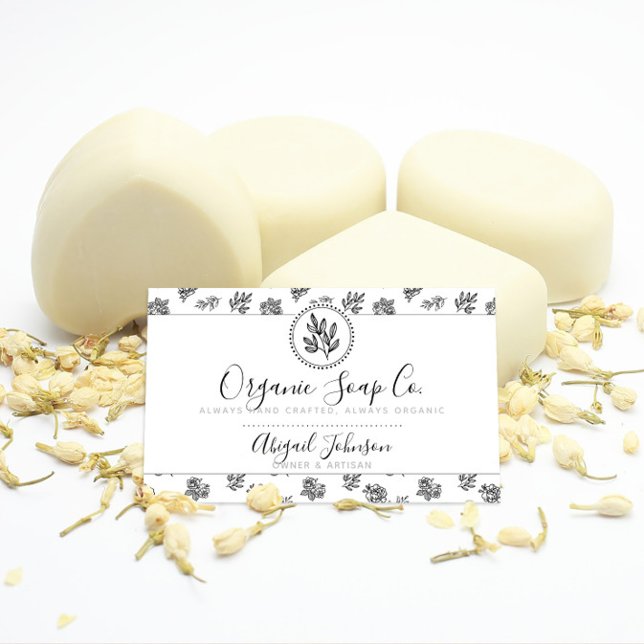 Tarjeta De Visita Rosas artesanos negros y blancos abandonados (Subido por el creador)