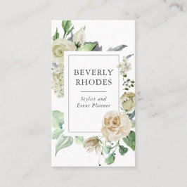 Tarjeta De Visita Rosas de acuarela