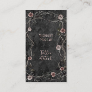 Tarjeta De Visita Rosas de artistas de tatuajes lanzan negocio de có