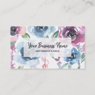 Tarjeta De Visita *~* Rosas de Bouquet florales Moda de Flores de Wi