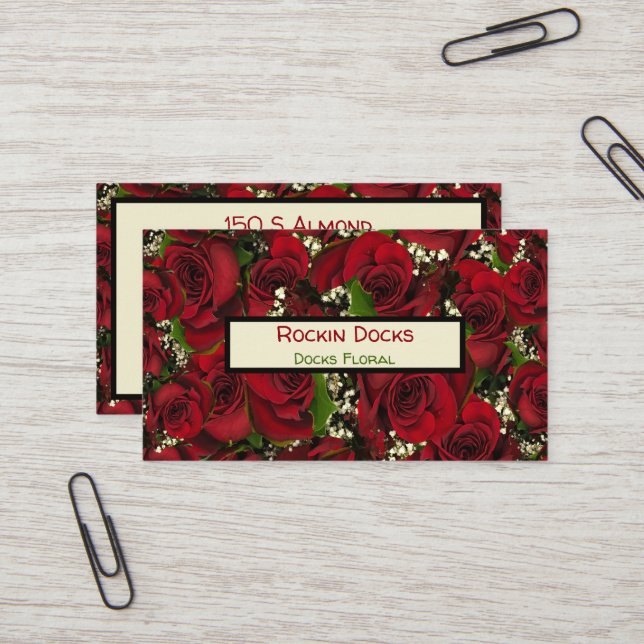 Tarjeta De Visita Rosas de Carmine (Anverso/Reverso In Situ)