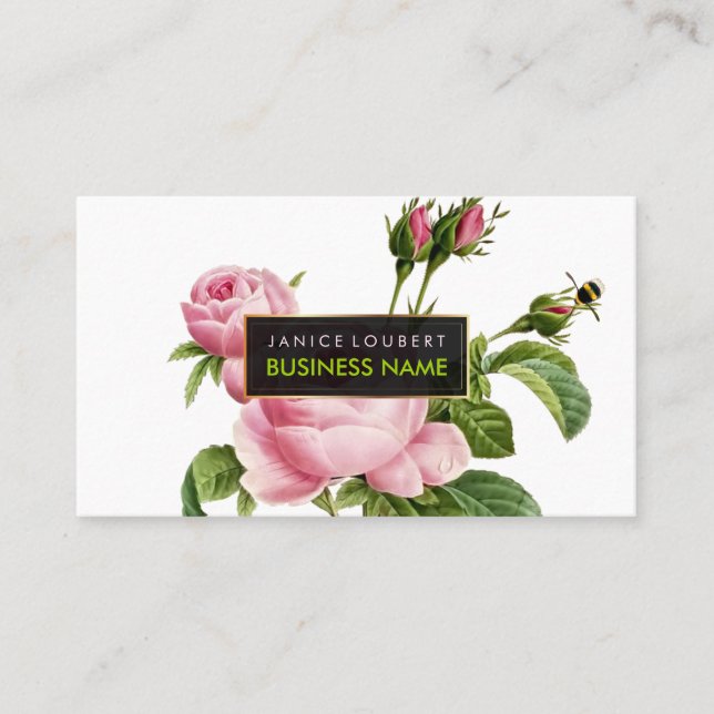 Tarjeta De Visita Rosas de cosecha/Ilustracion/Reduplicación de PixD (Anverso)
