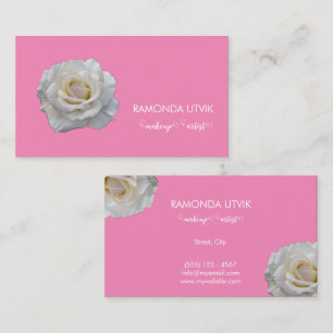 Tarjeta De Visita Rosas de maquillaje artístico