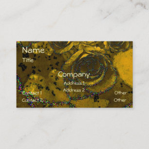 Tarjeta De Visita Rosas de oro del purpurina