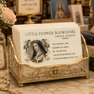 Tarjeta De Visita Rosas de Santa Teresa de la Florcita Católica Reli