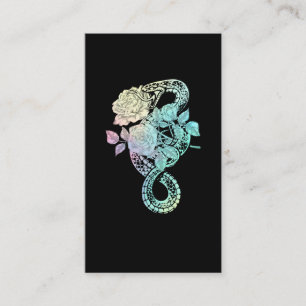 Tarjeta De Visita Rosas de serpientes ocultas Wicca Pastel Gótico B