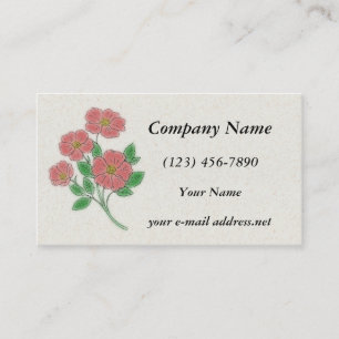 Tarjeta De Visita Rosas de té acuarela