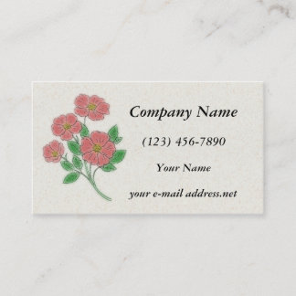 Tarjeta De Visita Rosas de té acuarela