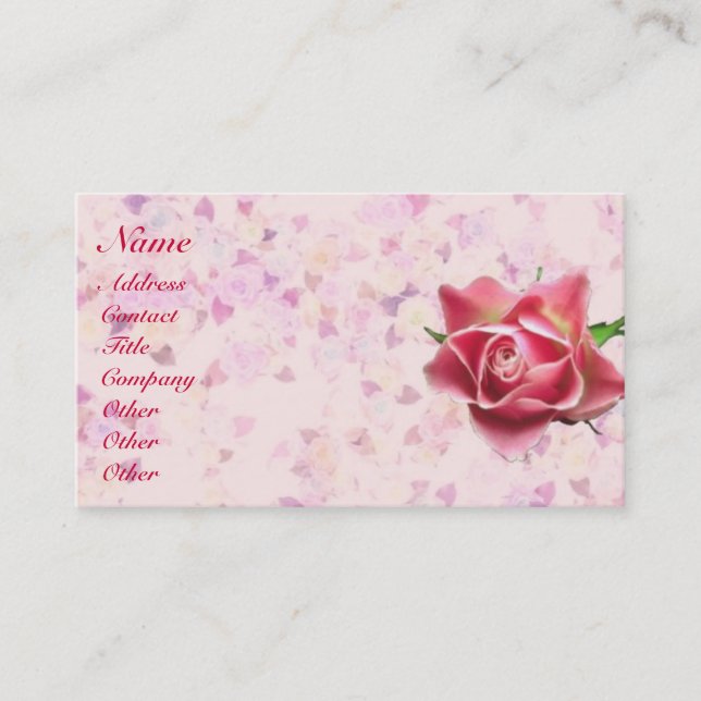 Tarjeta De Visita Rosas Deco (Anverso)