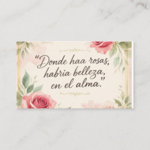 Tarjeta De Visita Rosas del Alma