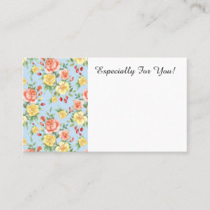 Tarjeta De Visita Rosas editables Flower Shop Bouquet Message Card