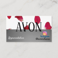 rosas estéticos plateados con el logo de Avon Inst